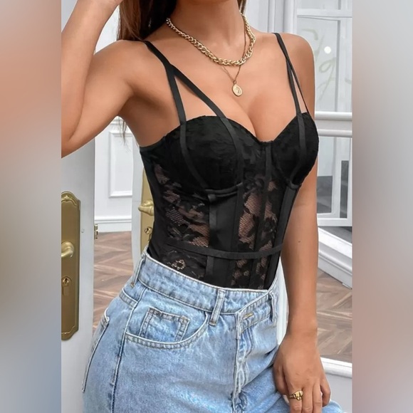 NEW Cami Lace Bustier Bodysuit Lingerie - Picture 4 of 4